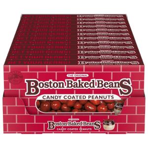 Wonka Boston Baked Beans, Candy-Coated Peanuts, Sweet & Salty, 4.3 Ounce Theater Candy Boxes (Pack of 12)(Boston Baked Beans)