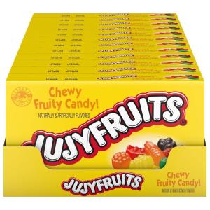 Wonka Boston Baked Beans, Candy-Coated Peanuts, Sweet & Salty, 4.3 Ounce Theater Candy Boxes (Pack of 12)(Jujyfruits)