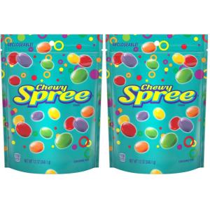 Wonka Spree Original Hard Candy, Resealable Bag, 12 Ounce Bag(Full Size (Pack of 2))